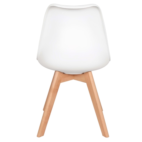 2 Pack Dining Chair, Office Guest Chair with Soft Cushion Kitchen Chair for Waiting Room, Conference and Reception, White