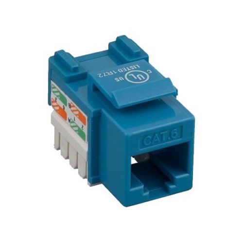 iMBAPrice Cat6 RJ45 Punch-Down Keystone Jack in (Blue)