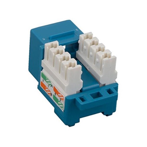 iMBAPrice Cat6 RJ45 Punch-Down Keystone Jack in (Blue)