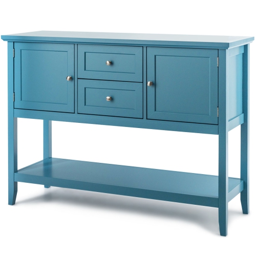 Topbuy Wooden Sideboard Buffet Table Console Table with 2 Drawers & 2 Doors & Bottom Shelf