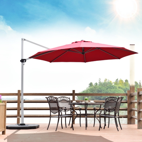 TopBuy – Paraluie de patio de 11 pi pour parasol en porte-à-faux