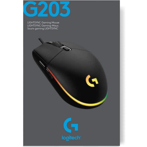 Logitech G203 2nd Gen Wired Gaming Mouse(Black) - Refurbished