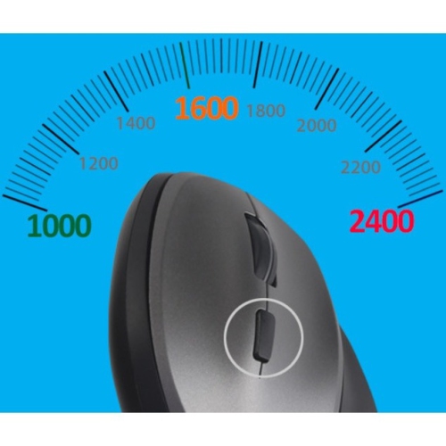 Adesso iMouse A20 Antimicrobial 2400 DPI Wireless Optical Mouse - Gray/Black -