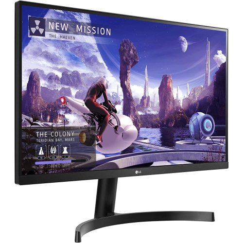 LG 27” QHD IPS, HDR 350 nits, sRGB 99%, 5ms, 75 Hz, 3-Side Virtually Borderless, HDMI, DisplayPort Monitor
