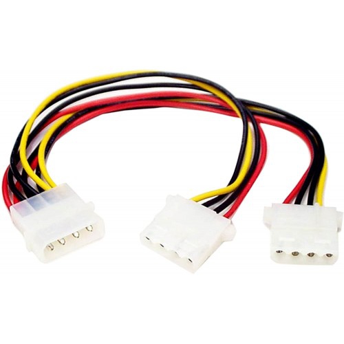 CABLESHARK  4Pin - 2X 4Pin Power Y Splitter Adapter Cable M/f