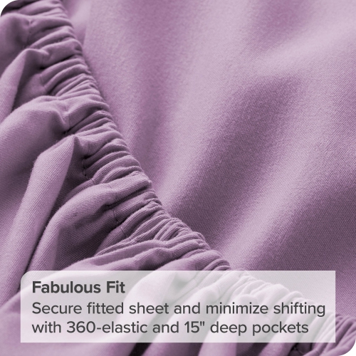 Bare Home Sheet Set - Premium 1800 Ultra-Soft Microfiber - Double Brushed - Hypoallergenic - Wrinkle Resistant