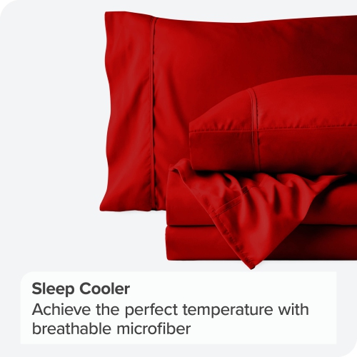 Bare Home Sheet Set - Premium 1800 Ultra-Soft Microfiber - Double Brushed - Hypoallergenic - Wrinkle Resistant