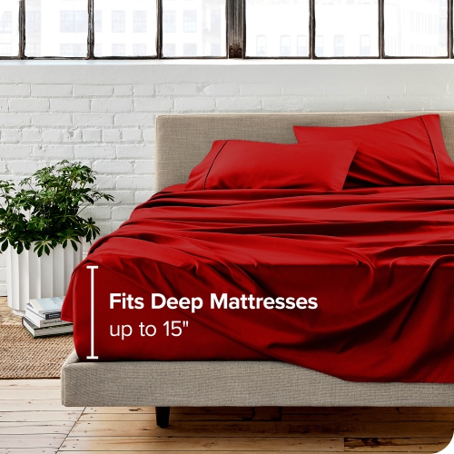 Bare Home Sheet Set - Premium 1800 Ultra-Soft Microfiber - Double Brushed - Hypoallergenic - Wrinkle Resistant