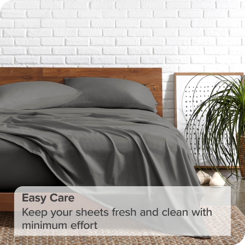Bare Home Sheet Set - Premium 1800 Ultra-Soft Microfiber - Double Brushed - Hypoallergenic - Wrinkle Resistant