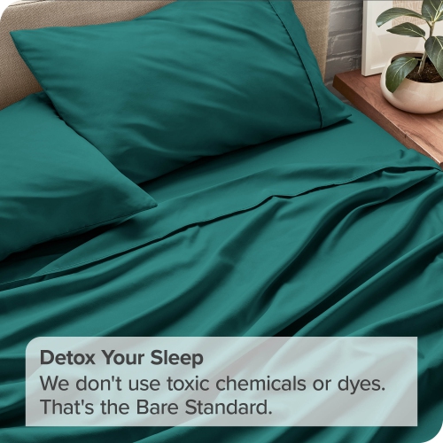 Bare Home Sheet Set - Premium 1800 Ultra-Soft Microfiber - Double Brushed - Hypoallergenic - Wrinkle Resistant