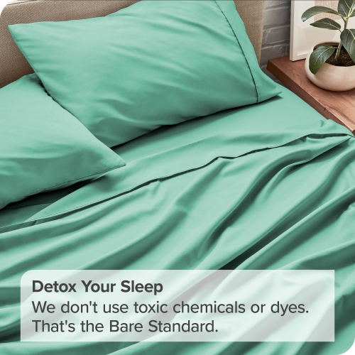Bare Home Sheet Set - Premium 1800 Ultra-Soft Microfiber - Double Brushed - Hypoallergenic - Wrinkle Resistant