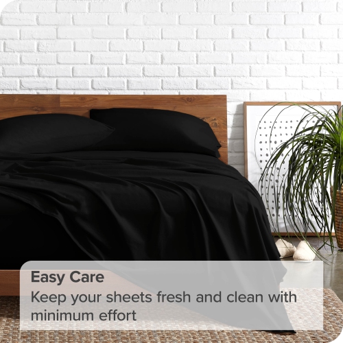 Bare Home Sheet Set - Premium 1800 Ultra-Soft Microfiber - Double Brushed - Hypoallergenic - Wrinkle Resistant