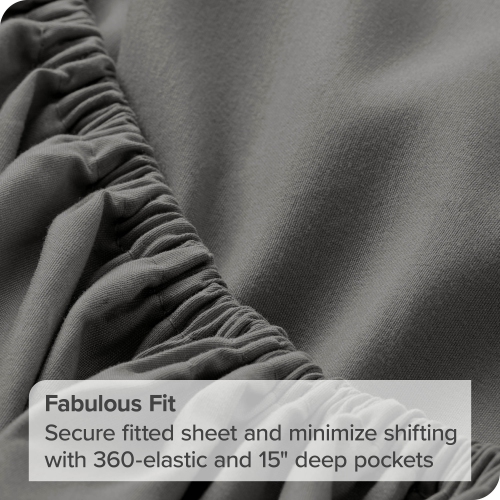 Bare Home Sheet Set - Premium 1800 Ultra-Soft Microfiber - Double Brushed - Hypoallergenic - Wrinkle Resistant