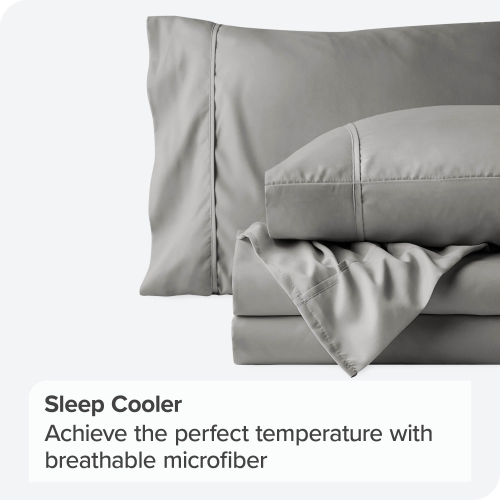 Bare Home Sheet Set - Premium 1800 Ultra-Soft Microfiber - Double Brushed - Hypoallergenic - Wrinkle Resistant