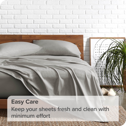 Bare Home Sheet Set - Premium 1800 Ultra-Soft Microfiber - Double Brushed - Hypoallergenic - Wrinkle Resistant