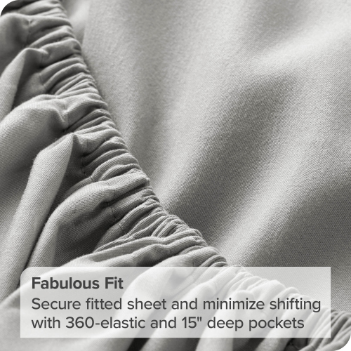 Bare Home Sheet Set - Premium 1800 Ultra-Soft Microfiber - Double Brushed - Hypoallergenic - Wrinkle Resistant