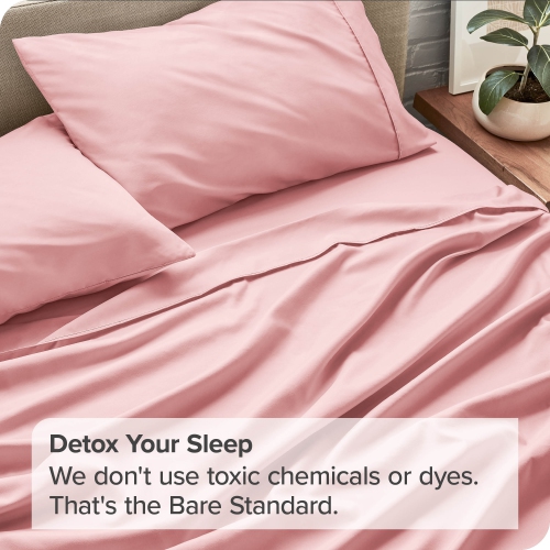 Bare Home Sheet Set - Premium 1800 Ultra-Soft Microfiber - Double Brushed - Hypoallergenic - Wrinkle Resistant