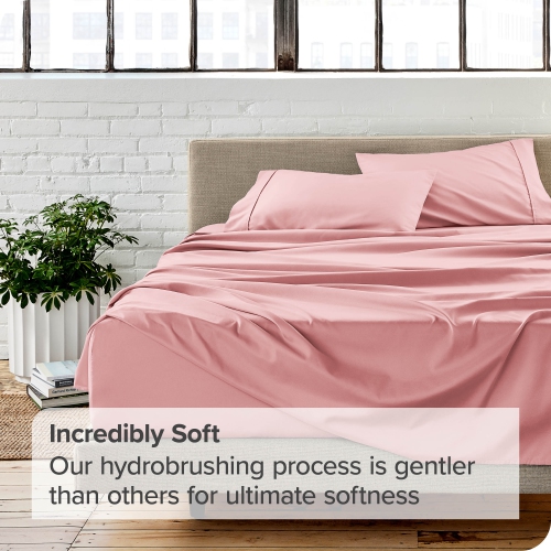 Bare Home Sheet Set - Premium 1800 Ultra-Soft Microfiber - Double Brushed - Hypoallergenic - Wrinkle Resistant