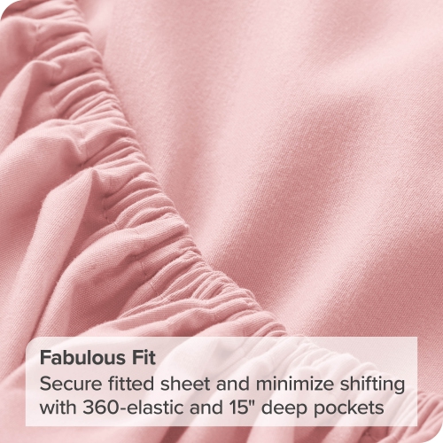 Bare Home Sheet Set - Premium 1800 Ultra-Soft Microfiber - Double Brushed - Hypoallergenic - Wrinkle Resistant