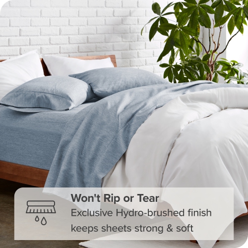 Bare Home Sheet Set - Premium 1800 Ultra-Soft Microfiber - Double Brushed - Hypoallergenic - Wrinkle Resistant