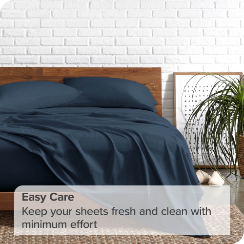 Bare Home Sheet Set - Premium 1800 Ultra-Soft Microfiber - Double Brushed - Hypoallergenic - Wrinkle Resistant