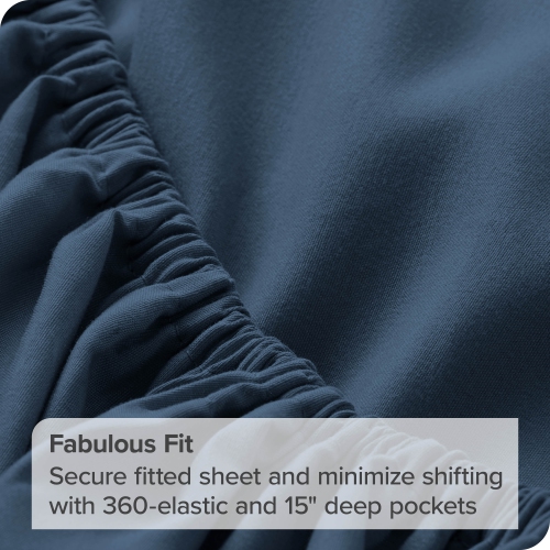 Bare Home Sheet Set - Premium 1800 Ultra-Soft Microfiber - Double Brushed - Hypoallergenic - Wrinkle Resistant