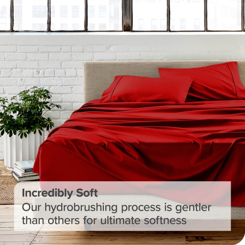 Bare Home Sheet Set - Premium 1800 Ultra-Soft Microfiber - Double Brushed - Hypoallergenic - Wrinkle Resistant