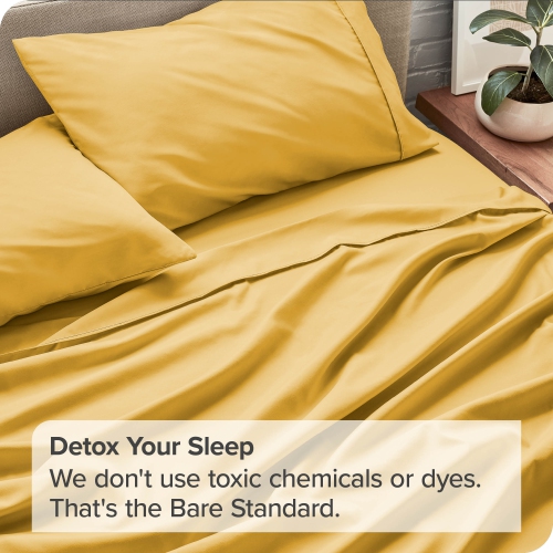 Bare Home Sheet Set - Premium 1800 Ultra-Soft Microfiber - Double Brushed - Hypoallergenic - Wrinkle Resistant