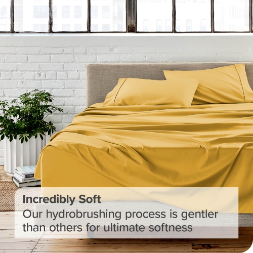 Bare Home Sheet Set - Premium 1800 Ultra-Soft Microfiber - Double Brushed - Hypoallergenic - Wrinkle Resistant
