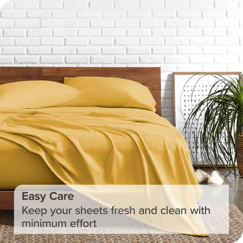 Bare Home Sheet Set - Premium 1800 Ultra-Soft Microfiber - Double Brushed - Hypoallergenic - Wrinkle Resistant