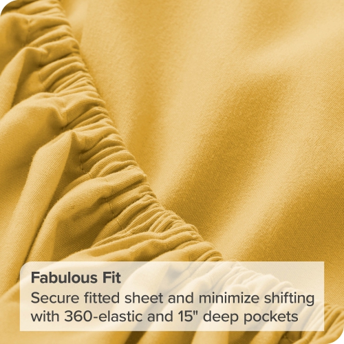 Bare Home Sheet Set - Premium 1800 Ultra-Soft Microfiber - Double Brushed - Hypoallergenic - Wrinkle Resistant