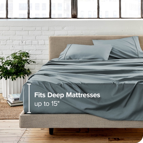 Bare Home Sheet Set - Premium 1800 Ultra-Soft Microfiber - Double Brushed - Hypoallergenic - Wrinkle Resistant