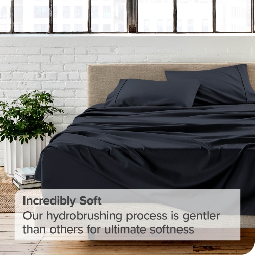 Bare Home Sheet Set - Premium 1800 Ultra-Soft Microfiber - Double Brushed - Hypoallergenic - Wrinkle Resistant