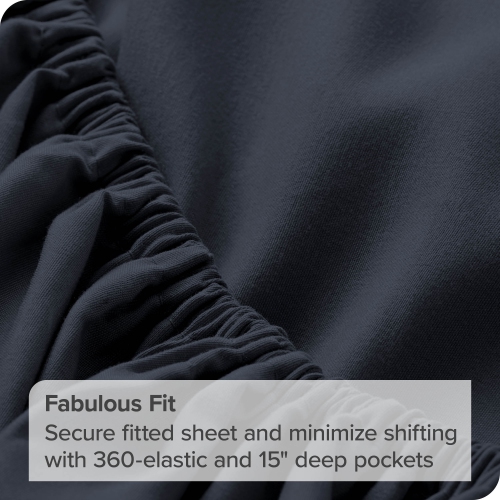 Bare Home Sheet Set - Premium 1800 Ultra-Soft Microfiber - Double Brushed - Hypoallergenic - Wrinkle Resistant