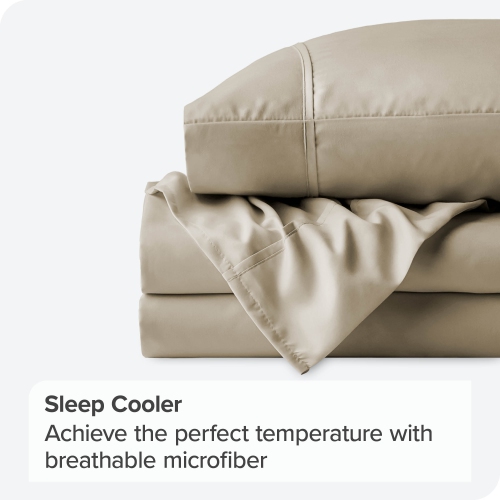 Bare Home Sheet Set - Premium 1800 Ultra-Soft Microfiber - Double Brushed - Hypoallergenic - Wrinkle Resistant