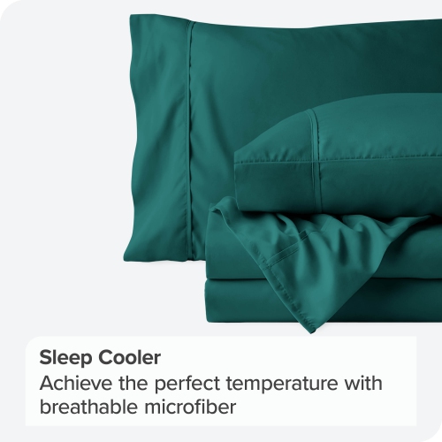 Bare Home Sheet Set - Premium 1800 Ultra-Soft Microfiber - Double Brushed - Hypoallergenic - Wrinkle Resistant