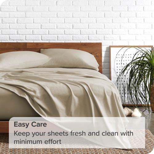 Bare Home Sheet Set - Premium 1800 Ultra-Soft Microfiber - Double Brushed - Hypoallergenic - Wrinkle Resistant