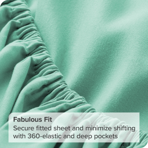 Bare Home Sheet Set - Premium 1800 Ultra-Soft Microfiber - Double Brushed - Hypoallergenic - Wrinkle Resistant