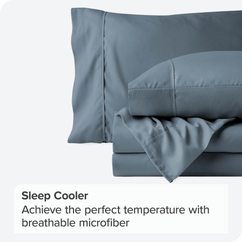 Bare Home Sheet Set - Premium 1800 Ultra-Soft Microfiber - Double Brushed - Hypoallergenic - Wrinkle Resistant