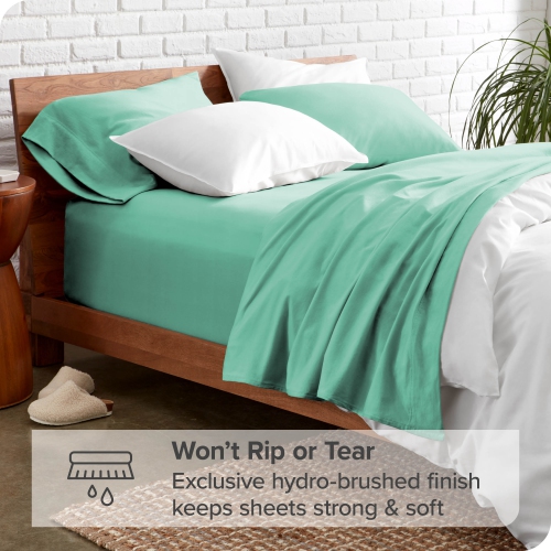 Bare Home Sheet Set - Premium 1800 Ultra-Soft Microfiber - Double Brushed - Hypoallergenic - Wrinkle Resistant