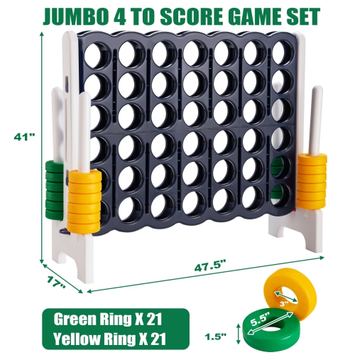 Topbuy Jumbo 4-to-Score Giant Game Set Giant 4 in A Row Game Set