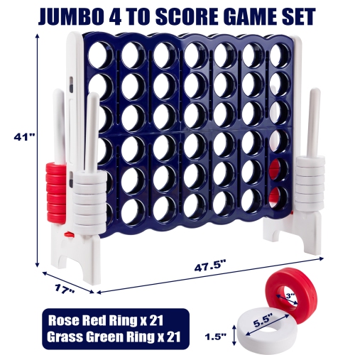 Topbuy Jumbo 4-to-Score Giant Game Set Giant 4 in A Row Game Set