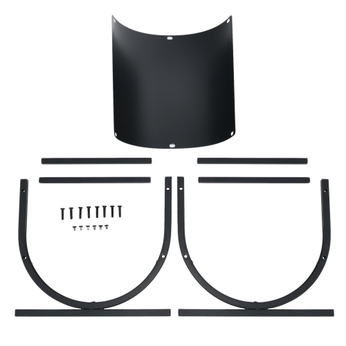 Topbuy 17"U-Shaped Firewood Rack Heavy-Duty Iron Log Rack with Stable Base for Indoor&Outdoor Wood Stacker Storage Organizer