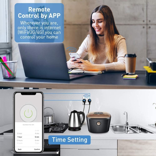 NIERBO 4Pack Wi-Fi Smart Plug WiFi Smart Plug 10A 2400W Mini Smart Plug Works with Amazon Alexa, Echo, Google Home, No Hub Required, Voice Command,