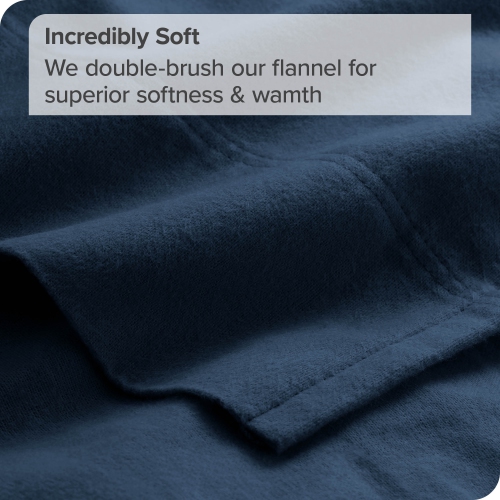 Bare Home Flannel Sheet Set 100% Cotton, Velvety Soft Heavyweight - Double Brushed Flannel - Deep Pocket