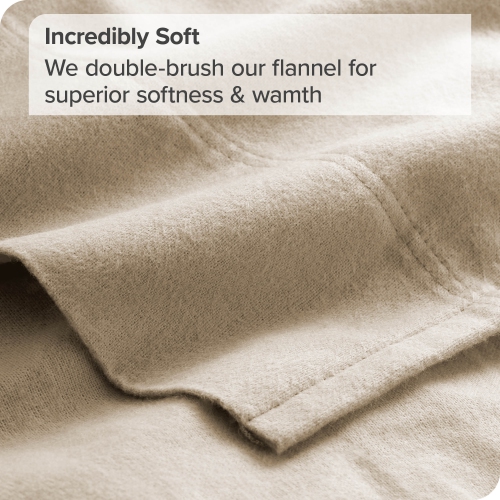 Bare Home Flannel Sheet Set 100% Cotton, Velvety Soft Heavyweight - Double Brushed Flannel - Deep Pocket