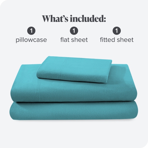 Bare Home Flannel Sheet Set 100% Cotton, Velvety Soft Heavyweight - Double Brushed Flannel - Deep Pocket