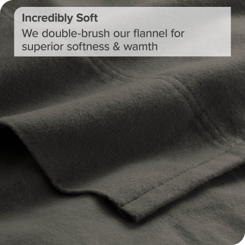 Bare Home Flannel Sheet Set 100% Cotton, Velvety Soft Heavyweight - Double Brushed Flannel - Deep Pocket