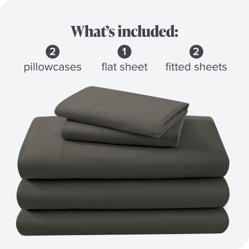 Bare Home Flannel Sheet Set 100% Cotton, Velvety Soft Heavyweight - Double Brushed Flannel - Deep Pocket