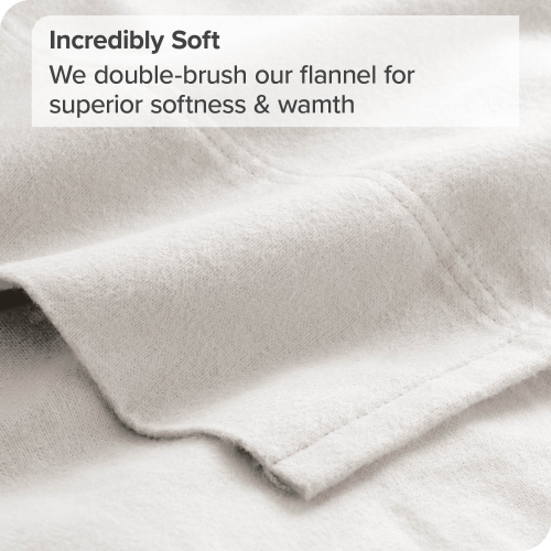 Bare Home Flannel Sheet Set 100% Cotton, Velvety Soft Heavyweight - Double Brushed Flannel - Deep Pocket